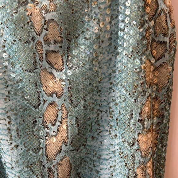 PER SE BY CARLISLE FAUX SNAKESKIN PRINT PENCIL SKIRT - Picture 2 of 7